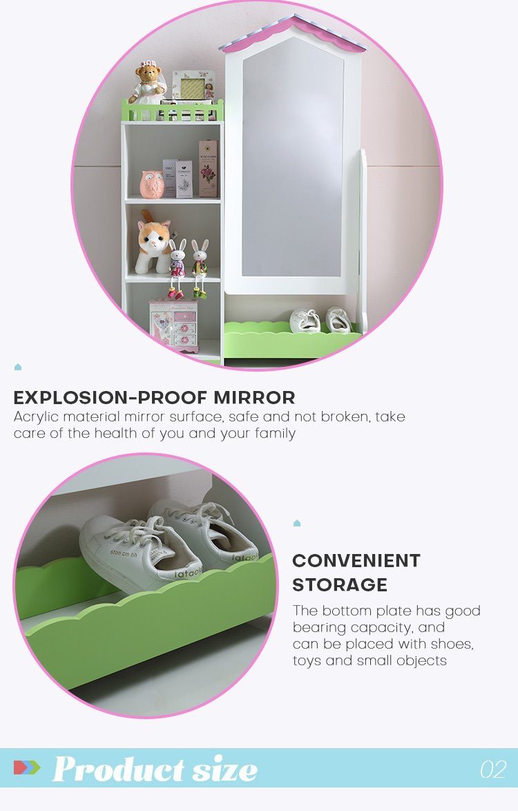 White Three tiers Kids Wardrobe (10)