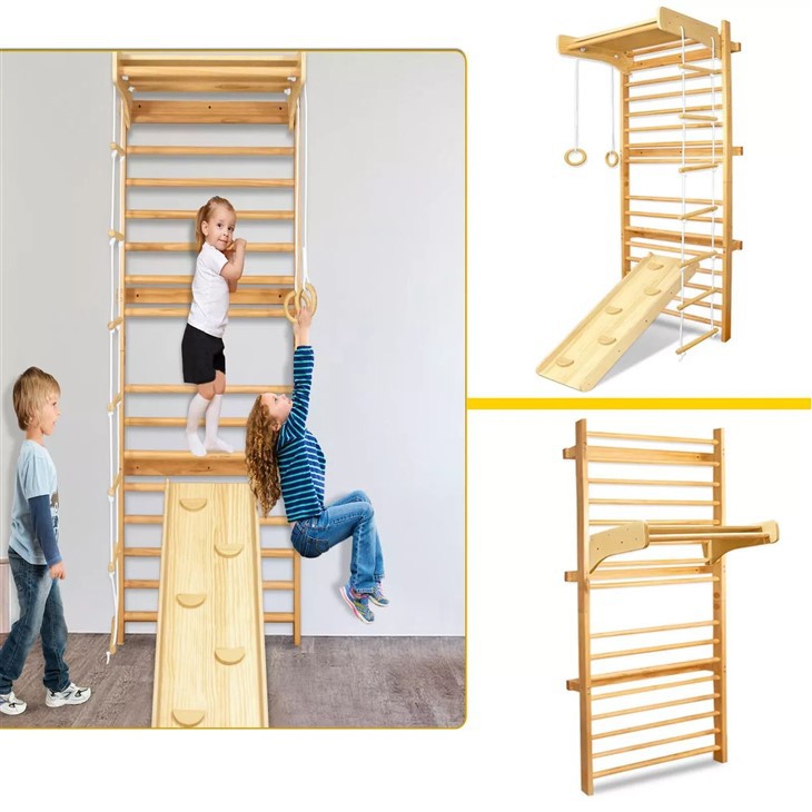 WoodenLadder Wall Bars For Kids